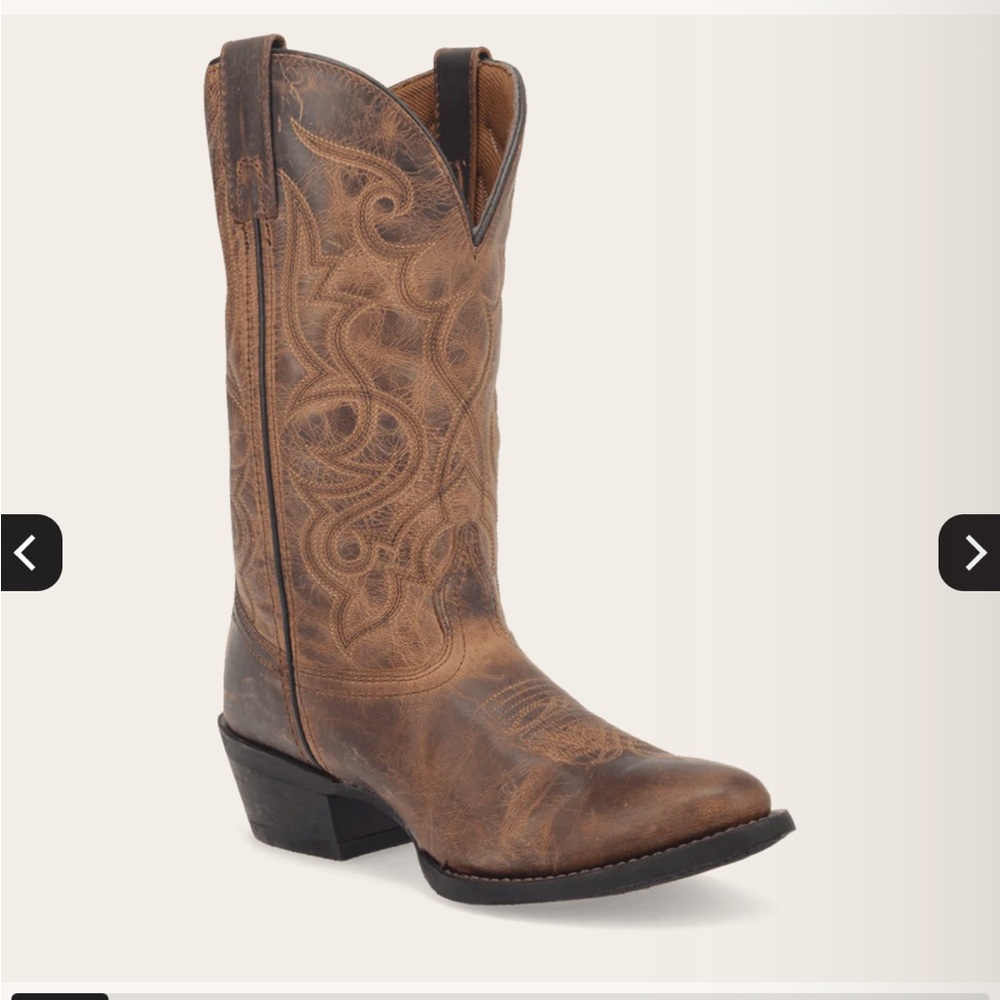 Laredo "Maddie" - Intricate Brown Cowboy Boots